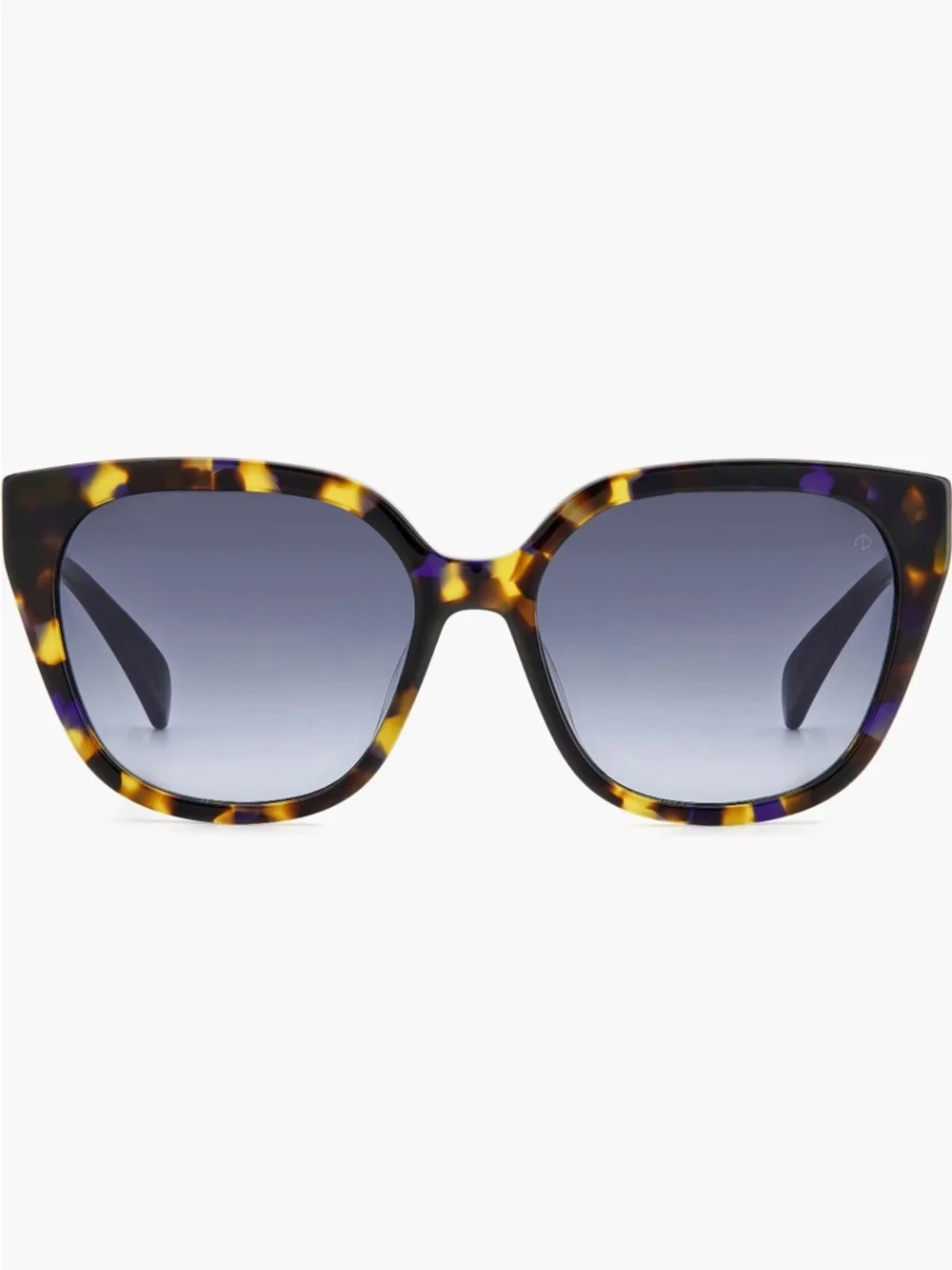 rag & bone Gradient Square Sunglasses in Yellow Havana/Blue/Grey Shaded NWT